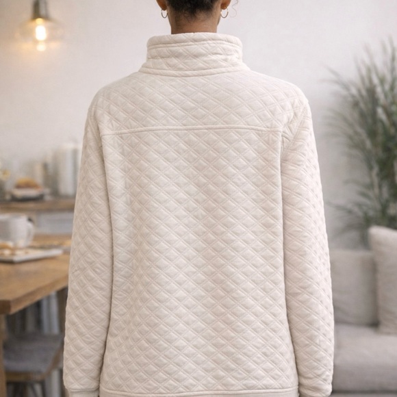 Workshop Republic Clothing Cream Quilted Top - Picture 3 of 4